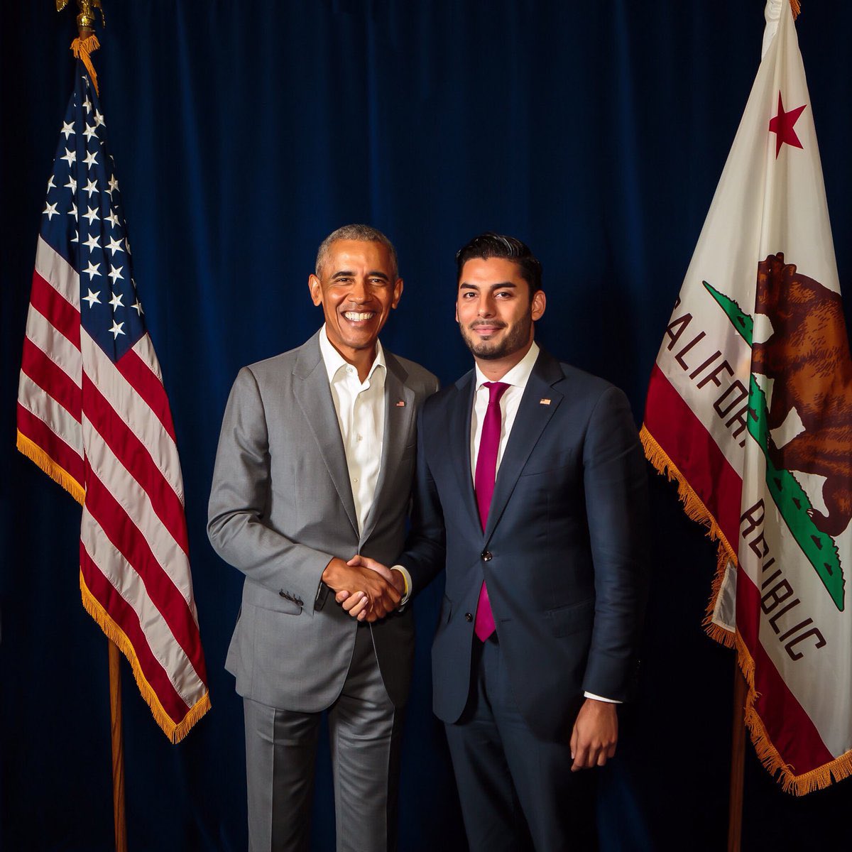 ACampaNajjar's tweet photo. Wishing my old boss @BarackObama a speedy recovery after testing positive for COVID. Glad he’s feeling fine other than a scratchy throat.

As CA transitions from pandemic to endemic &amp; we work to live with the virus, let’s ensure those who are high risk like the elderly stay safe. https://t.co/83R4IFR6N8