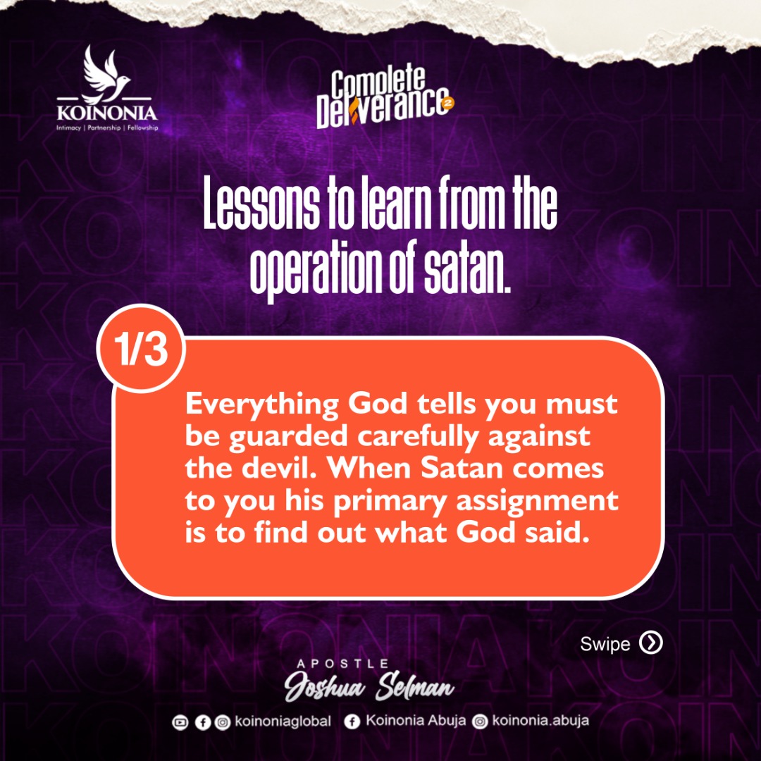 AbujaKoinonia's tweet photo. #ApostleJoshuaSelman
#CompleteDeliverance2
#StructureAndOperationOfSatan
#KoinoniaAbuja
#KoinoniaGlobal https://t.co/m1Z56gfdXq