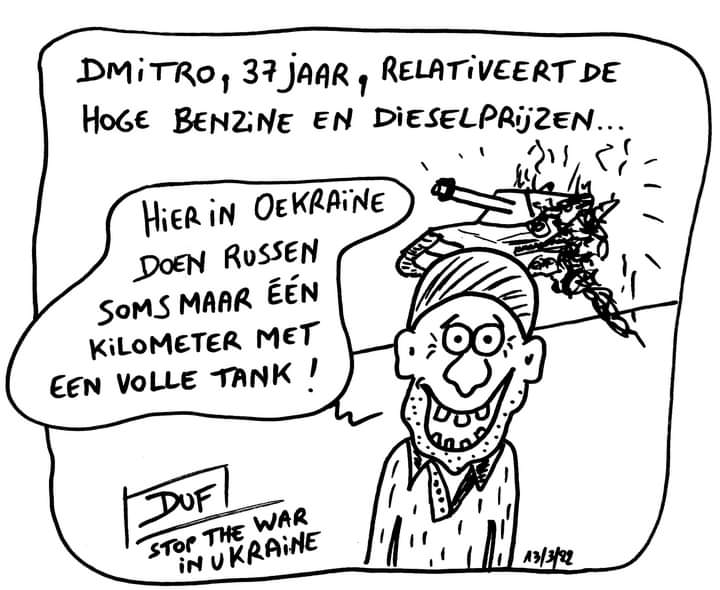 WimDuf's tweet photo. #DUFcartoons #DUFcomedy #DUFworks #DUF #hogebrandstofprijzen #oekraïne #tank #diesel #benzineprijzen https://t.co/Ur5by2q1BT