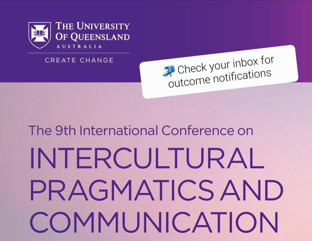 📬 We have started sending out outcome notifications!

📧  Some of you have already received our emails, the rest will be notified within 24 hours.
🗃 Registration will open this week (early bird until April 15).
💻 Check the information on languages-cultures.uq.edu.au/inpra2020