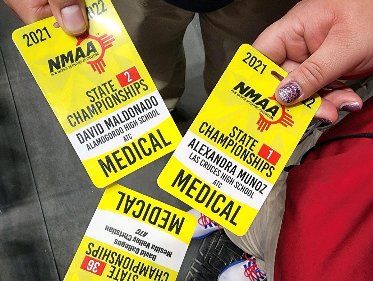 Representing THE Gold Standard and <a href="/_NMATA/">New Mexico Athletic Trainers' Association</a> working the NMAA State Basketball Championships over the last few days! It’s the pinnacle of High School Sports in New Mexico. Had a great time working <a href="/crucesaggie/">David Gallegos</a> #DFU #NATM2022