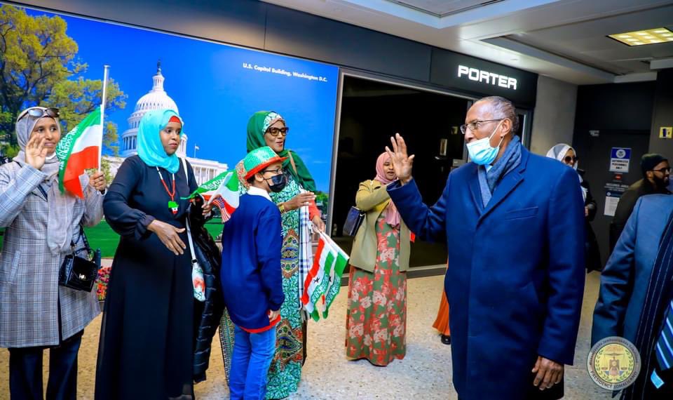 BasheAxmed's tweet image. His Excellency @musebiihi, the President of the Republic of Somaliland and his delegation arrived in the United States. #SomalilandUSrelation #SomalilandInUSA #somaliland #WashingtonDC #Washington