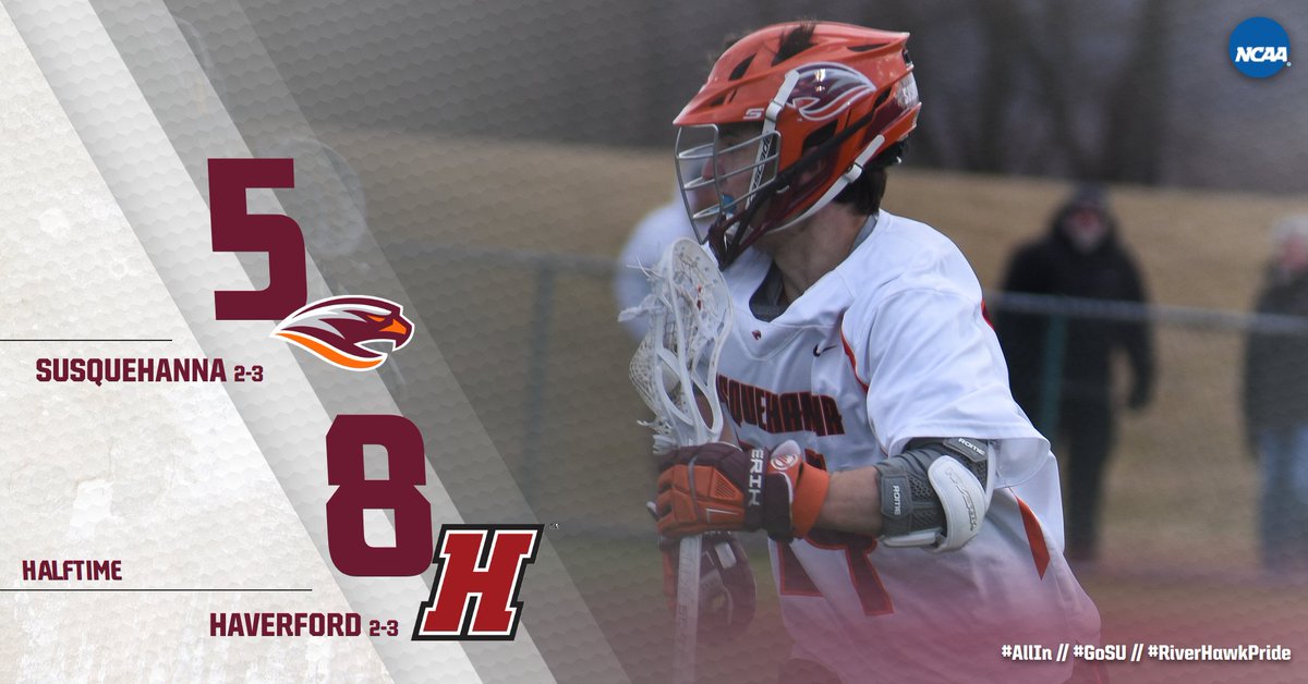 GOSusqU's tweet photo. MLAX | At the break...
#SUMLAX down 8-5 on the road at Haverford. Musser with a pair of tallies, while Faggioli (pictured), Gaillard and Ciccarello each with goals. Korpics with 7 stops as well.
#AllIn // #GoSU // #RiverHawkPride https://t.co/Da8f5Lb74Y