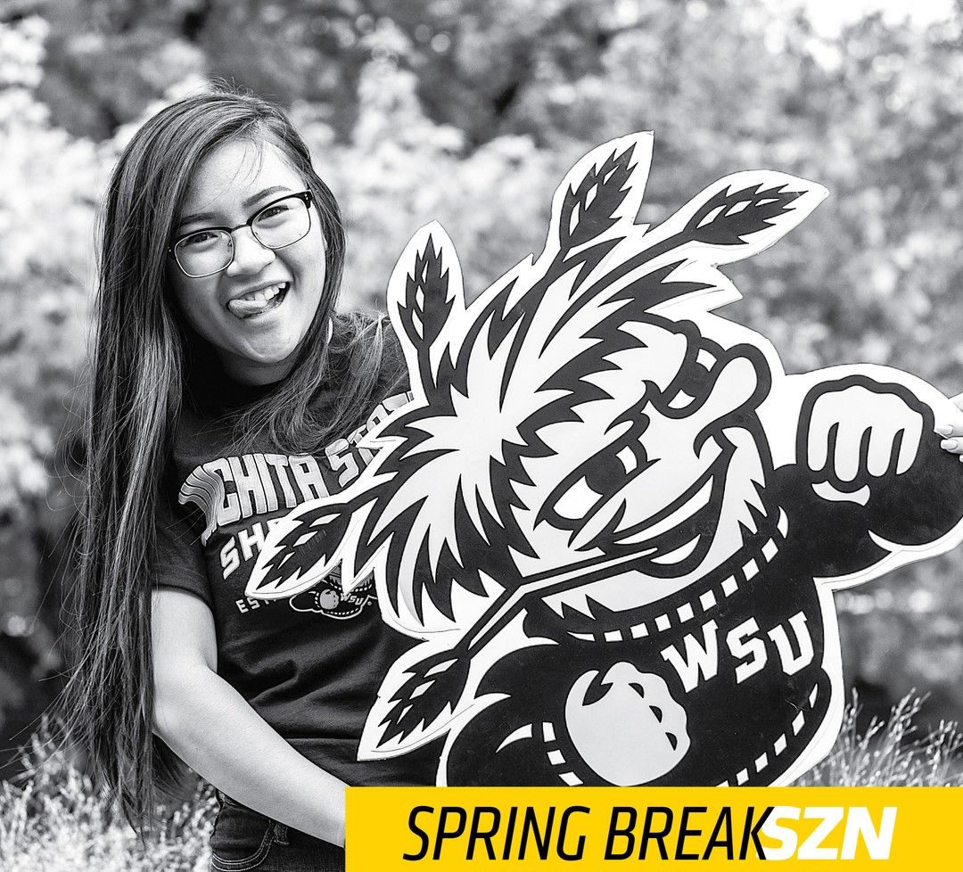 WichitaState's tweet photo. First half of the semester: ✅
Enjoy Spring Break, Shockers! 💛#SpringBreakSZN #ShockerNation https://t.co/jjeTkMMgGE