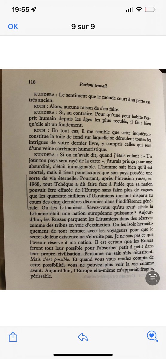 « Si on m avait dit un jour ton pays sera rayé de la carte » la clairvoyance de Kundera…
