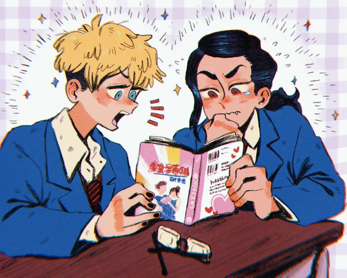 bajifuyu reading shoujo manga together 🌸✨💐💫
#tokyorevengers #東卍FA #ばじふゆ 