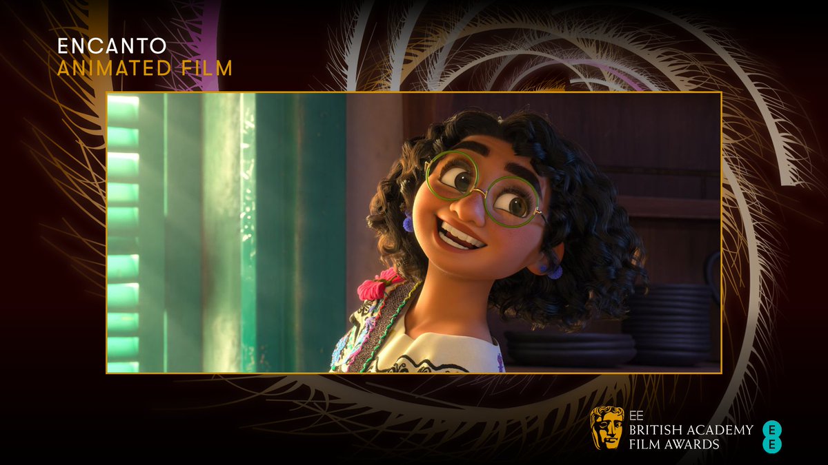 BAFTA's tweet photo. Huge congrats to Encanto for winning Animated Film! #EEBAFTAs https://t.co/ocjh3PiOIr