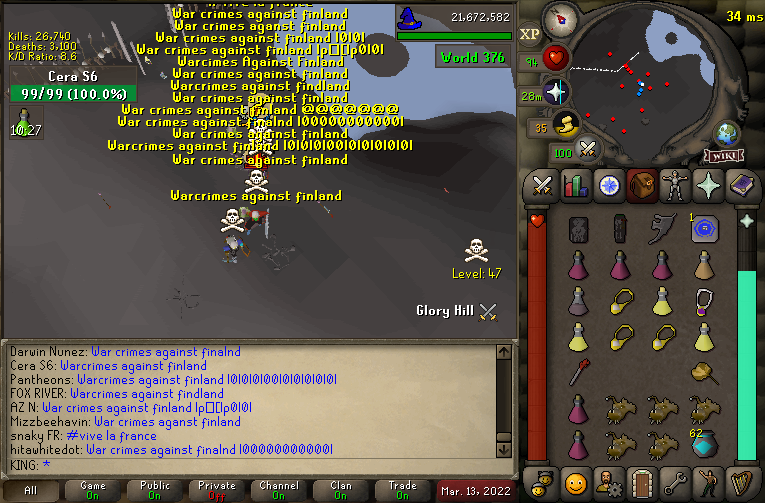 OSRS_VR's tweet image. You need super stams to compete with #VR activity on OSRS!

Today we smashed the wild once again, while the clans with the big talk avoided, and left their minions to take the hits!

GF to Liths and WM who were out independently and scrapped 1v1💪