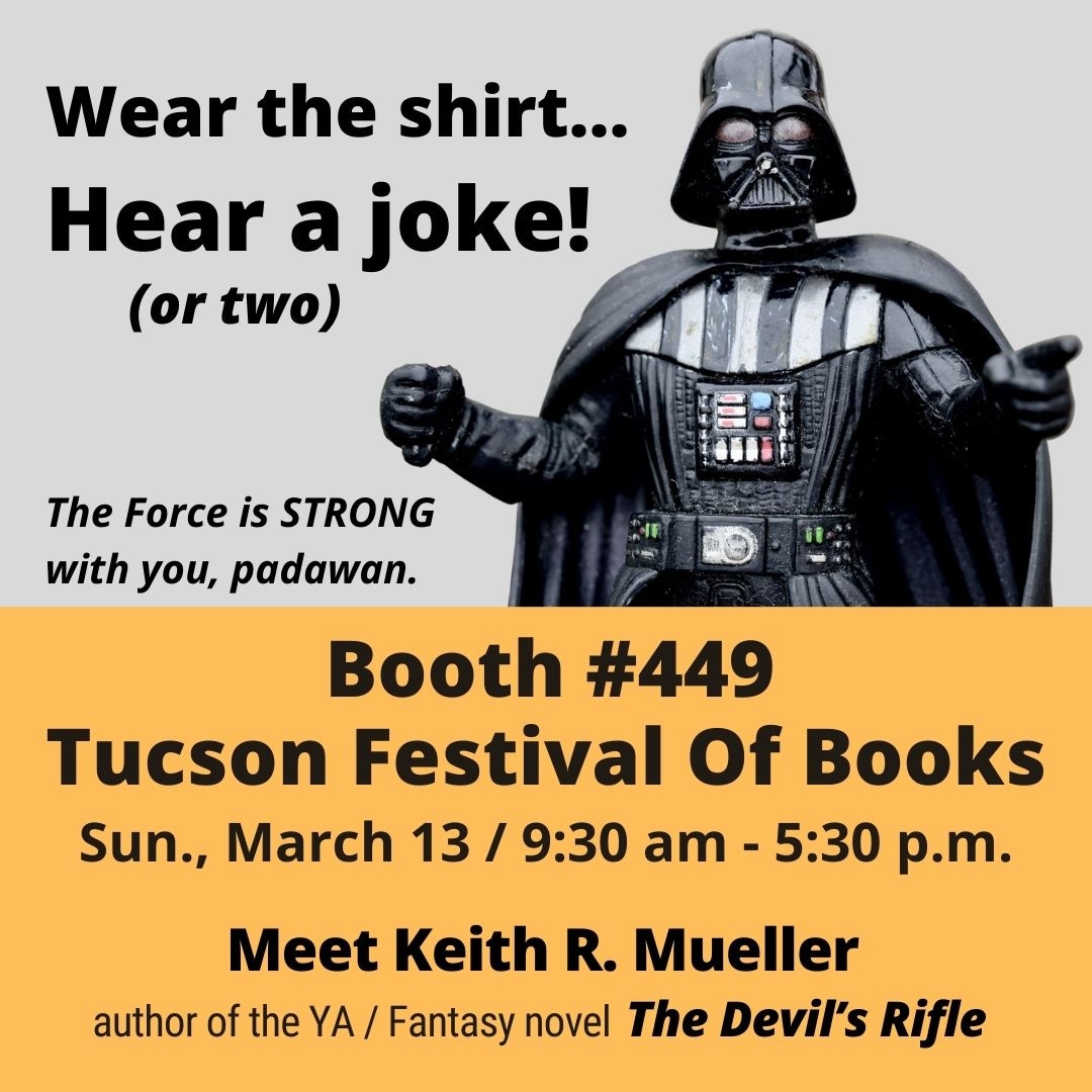 KeithRMueller's tweet photo. I'll be @TFOB until 5:30pm today! Selling signed copies of my latest #yabook "The Devil's Rifle"! #StarWars #thedevilsrifle #TDR #fantasybooks #bookstagram #scifibooks #keithrmueller https://t.co/VeJTSI7GuE