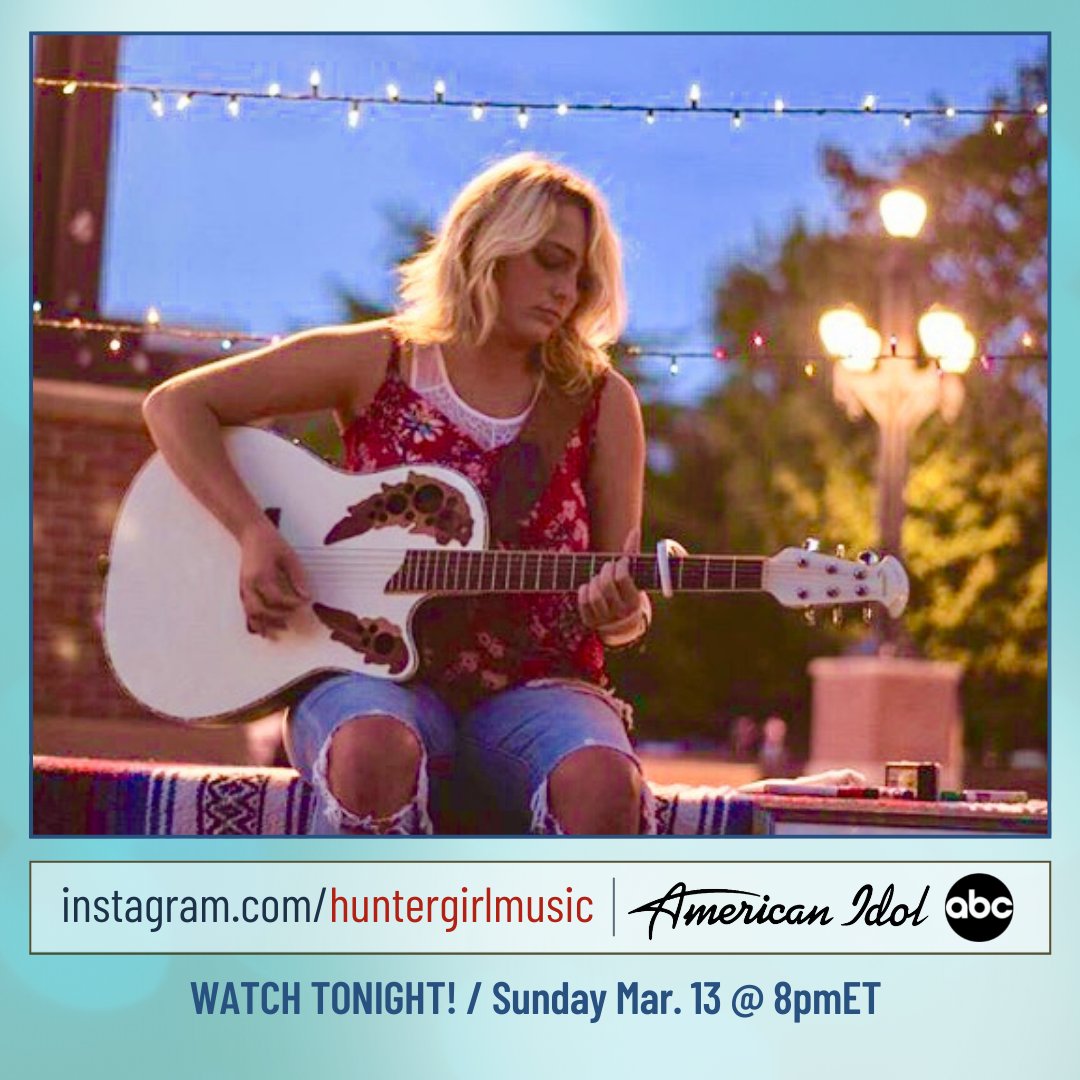 Tonight you can watch HunterGirl on American Idol!
#huntergirl #americanidol #countrymusic