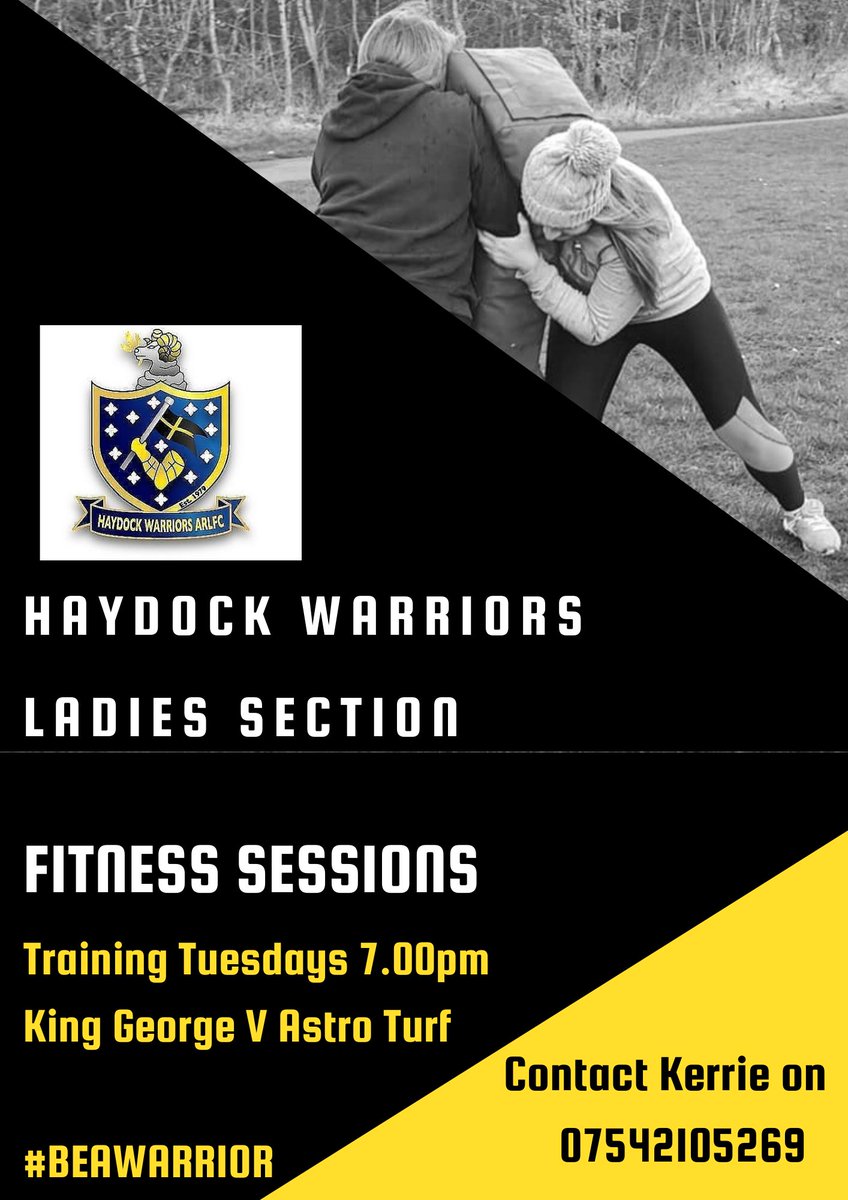 Haydock ARLFC Ladies Fitness Training

👉 THIS TUESDAY 👈

7.00pm 

After last week's session under new Head Coach Kerrie and taking into account the opinions of the girls at the session the focus will be on getting ladies active again with fitness sessions

COME DOWN LADIES 💪