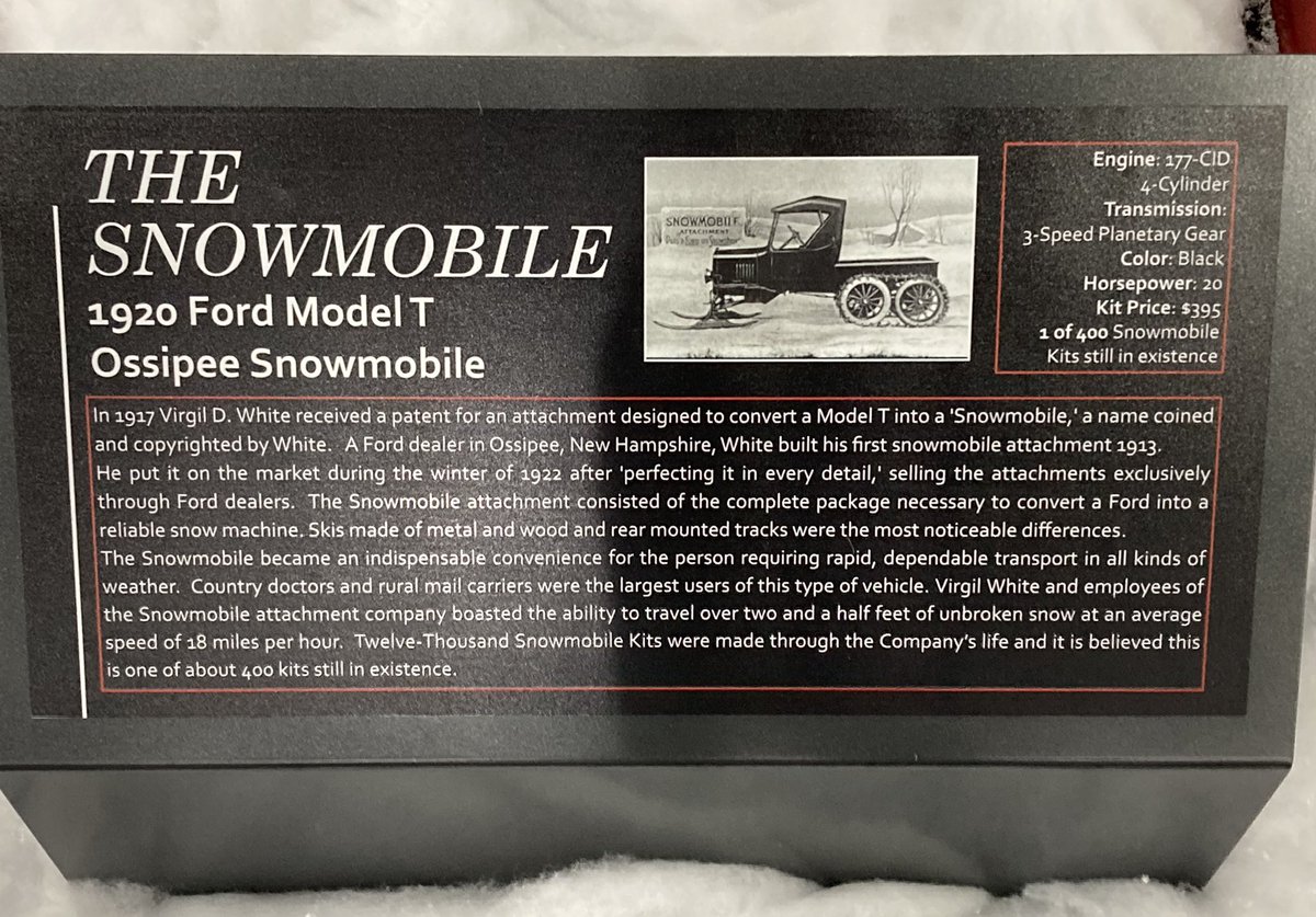 DavidRosowsky's tweet photo. Shout out to my New England friends and family. Spotted this “first snowmobile” (c. 1920) right here in Manhattan, Kansas. And of course, it was designed and built in New Hampshire. Clever folks, those northern New Englanders! #ModelT #ModelSki https://t.co/IiZtxCWl9x