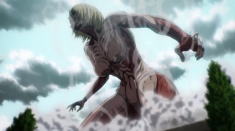 LouuPrtt's tweet photo. bon encore un magnifique épisode ! Le retour du duo Reiner/Annie ça rend nostalgique et le cri de Connie est insane jsp cmmt le décrire ça donne des frissons 
#AttackonTitanFinalSeasonpart2 
SPOIL AOT S4P2 
. 
.
.
.
. https://t.co/E2Zui6aSdY