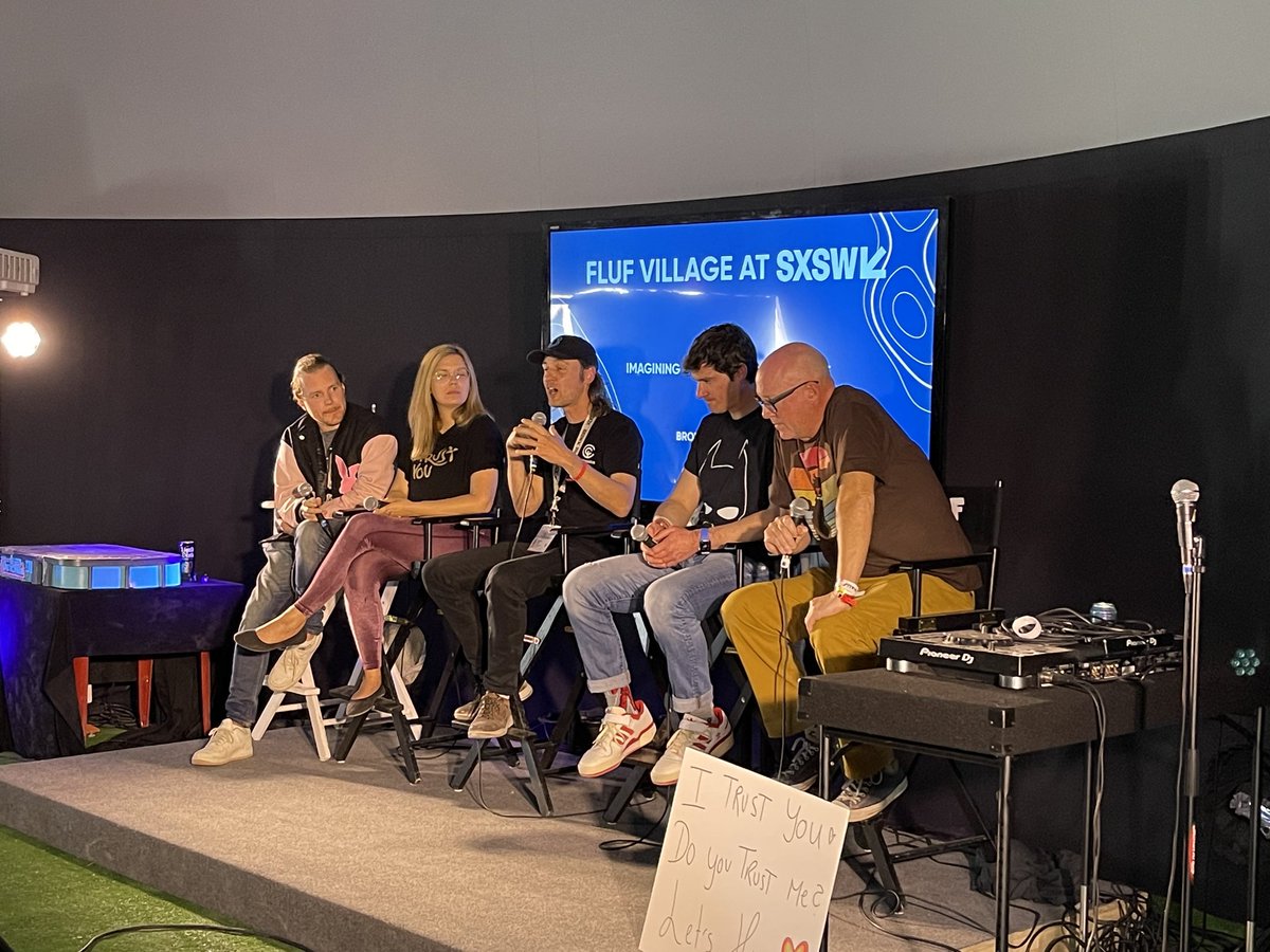 Oh my god, so lucky and privileged to have shared the stage with these wonderful humans. So inspired &amp; looking forward to creating a #sustainablemetaverse !!