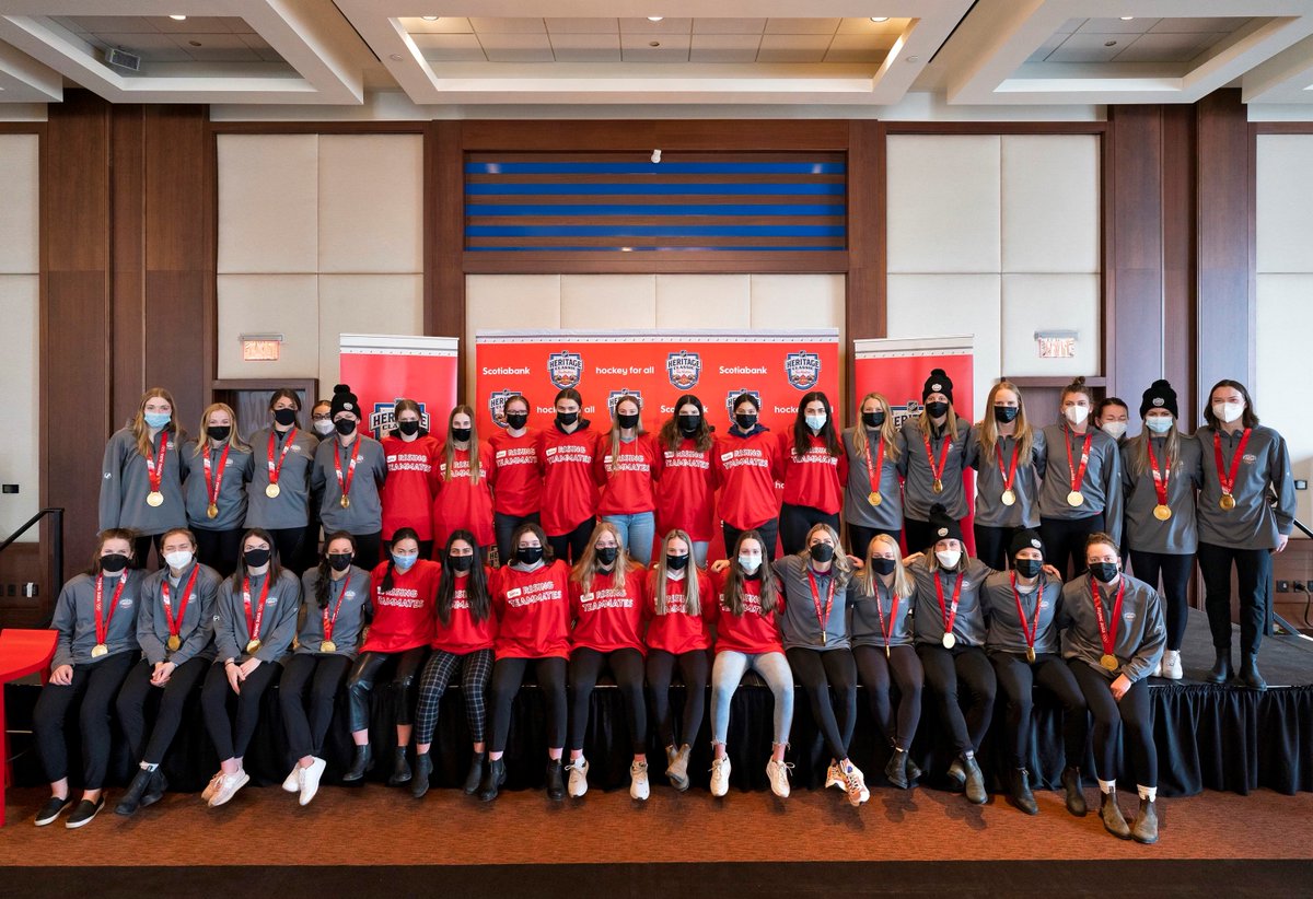 Today, we unveiled the Scotia Rising Teammates program mentees at the 2022 Tim Hortons <a href="/NHL/">NHL</a> #HeritageClassic. 

They attended the game and met the phenomenal Canadian National Women’s Team. #hockeyforall