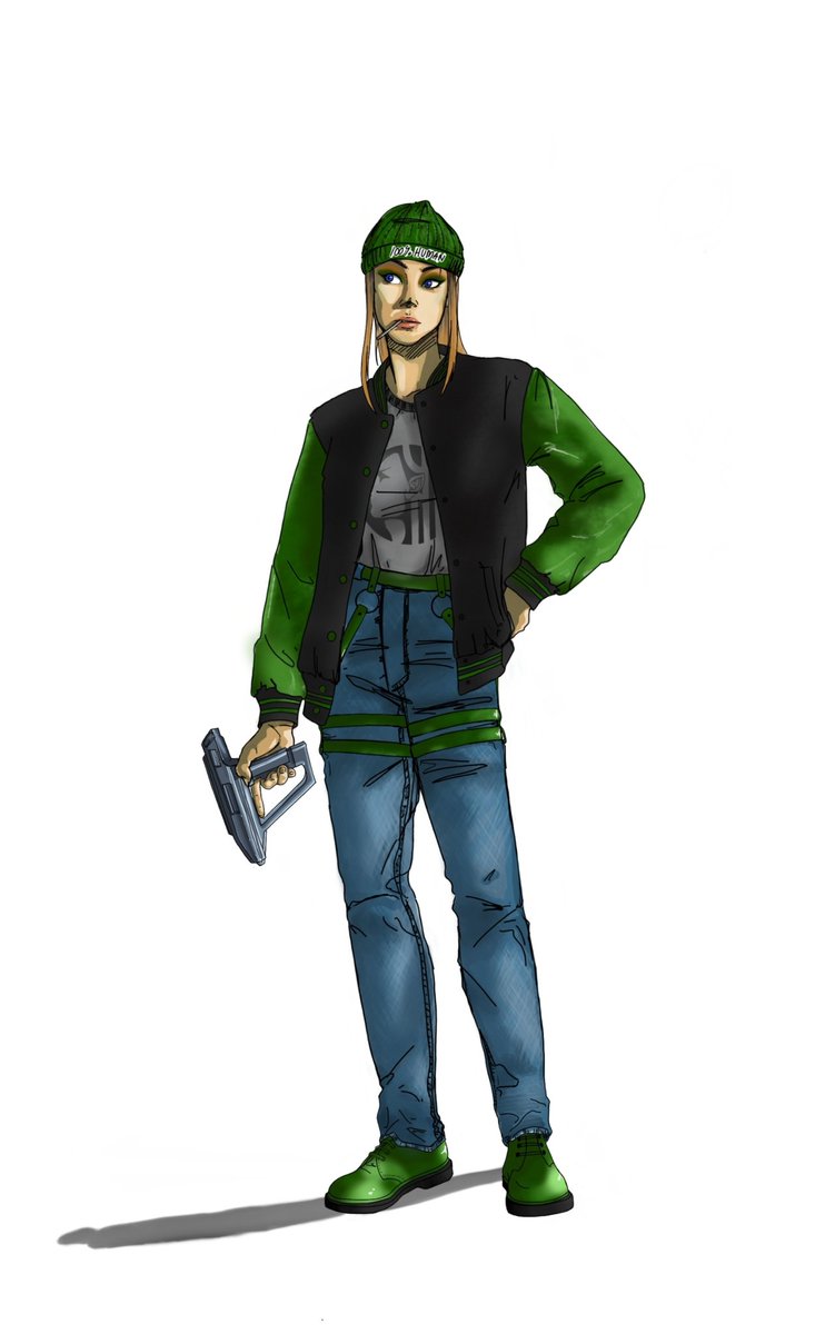 Oh, y'know, just your friendly 100% Human-Not-Romulan from Seattle* here!

*Ever notice how everyone who turns out to not be human (Ash Tyler, Dahj/Soji) say they're from Seattle in Trek-verse?

This took me far longer to colour than I'd like to admit.
#Romulan #StarTrek