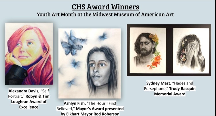 MinutemenCHS's tweet photo. Huge congrats to our Youth Art Month winners at the Midwest Museum of Art Show! #concordpride #WeAreConcord https://t.co/840cDHi2zc