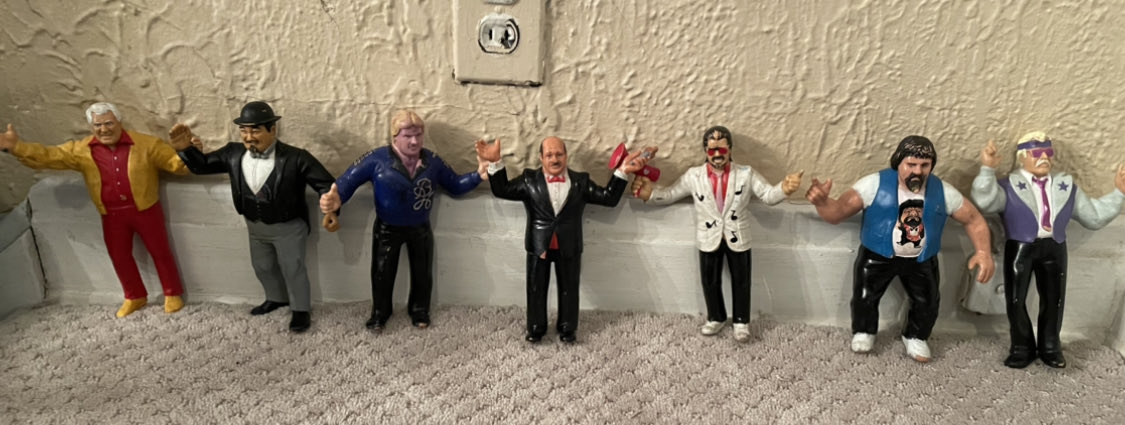 Mista_Jesse's tweet photo. Whoโs your manager? โฆ@WWEโฉ #BobbyTheBrain #JimmyHart #CptLou #MrFuji #ClassyFreddie #JimmyV https://t.co/hD87jjCo51