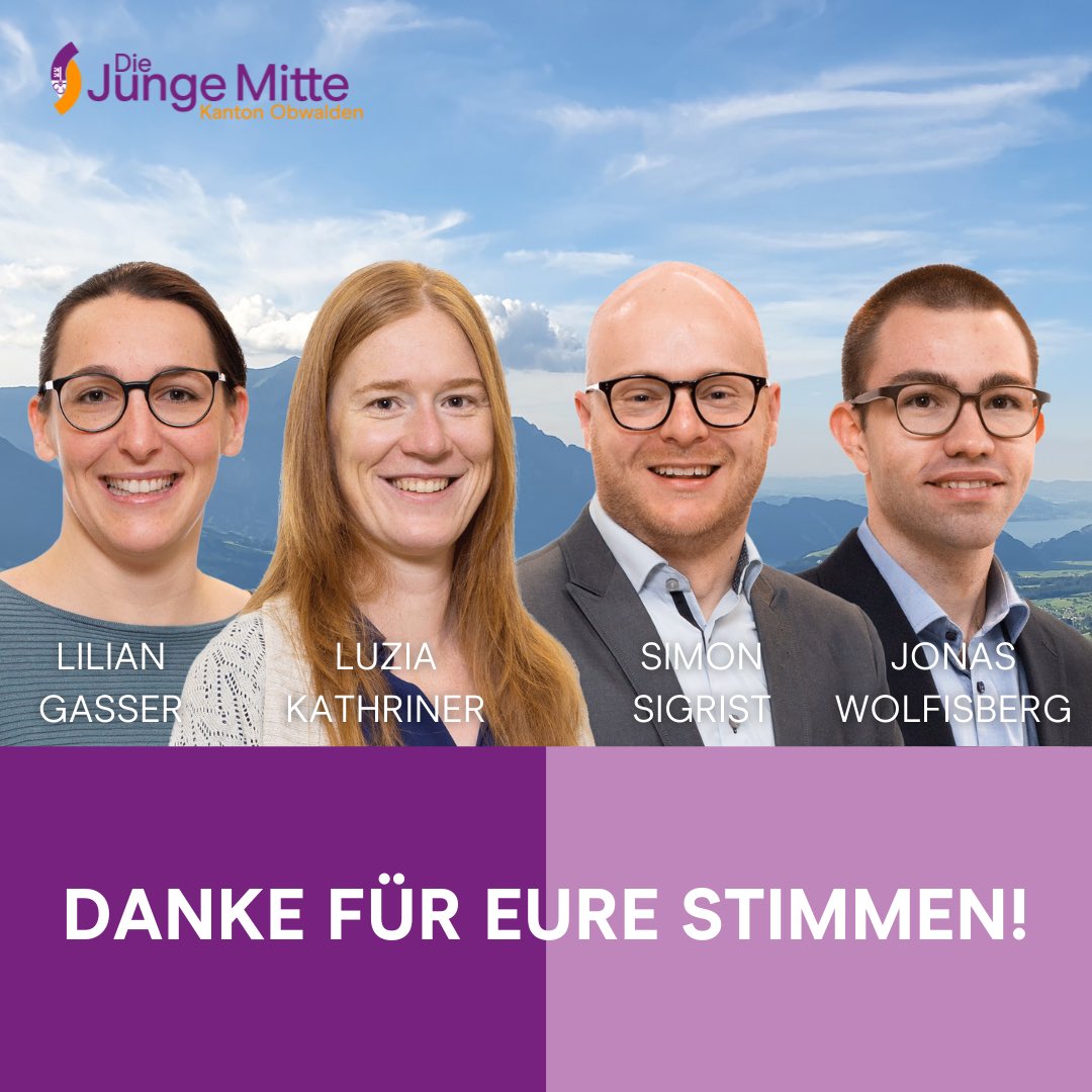 Herzlichen Dank für eure 1757 Stimmen! Leider hat es nicht ganz gereicht, trotzdem sind wir mit dem Resultat zufrieden - wir machen weiter! Mutig in die Zukunft 💪🤩 #von0auf100 #dieJungeMitteOW #AufbruchJungeMitte #Obwalden #wahlen22