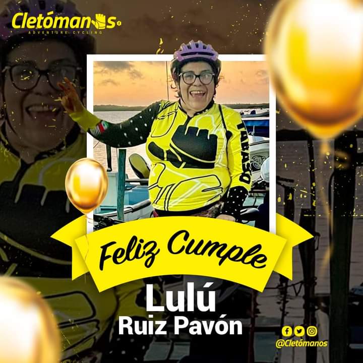 majruiz's tweet photo. Todo el equipo de Cletómanos nos unimos para celebrar un años más de vida de nuestra Crew Member y miembro del GRL·PWR Lulú Ruiz Pavón, que cumplas muchos años mas de vida y que se cumplan muchos kilometros más de aventura encima de la Cleta, bendiciones! https://t.co/ovMihOWsMD