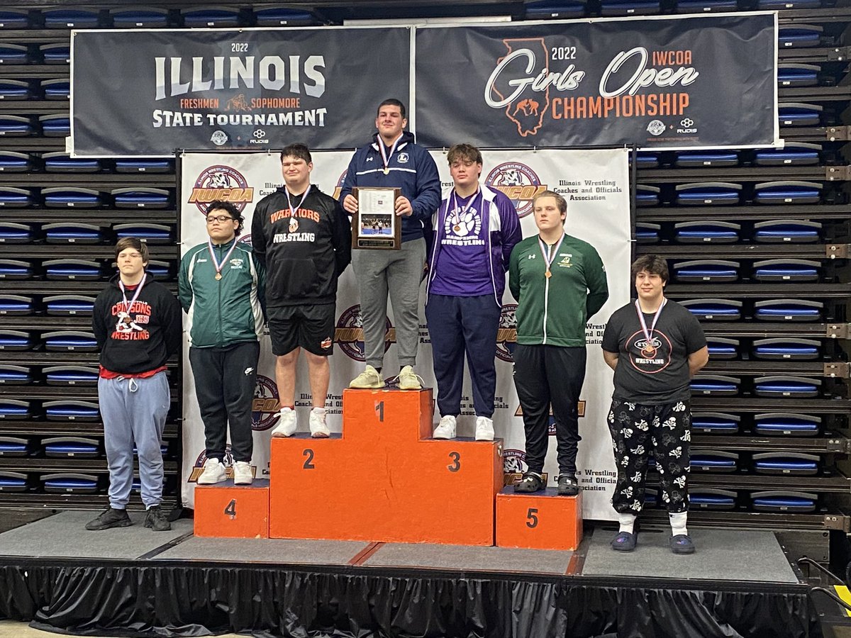 GrenWrestling's tweet photo. Grant Madl is your IWCOA Frosh/Soph State Champion @113 lbs!  Mikey Milovich places 5th @285 lbs! The Grens finished in 3rd place as a team out of 220 teams! Our 7 qualifiers for these State Championships ties for the 3rd most qualifiers in the state. https://t.co/aR4l9gRtqJ