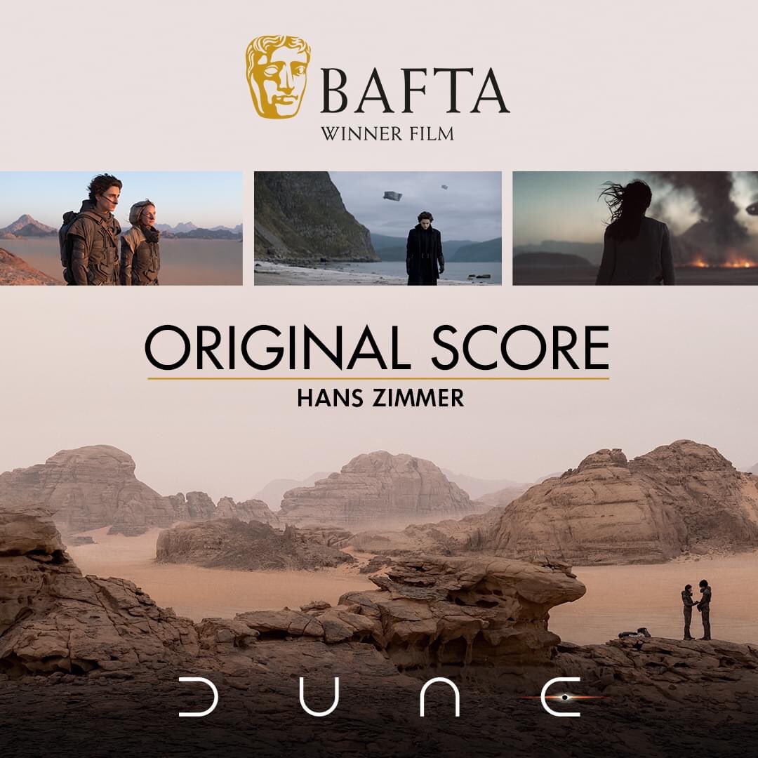 Congratulations @HansZimmer, @_DavidFleming, @SteveMazzaro, @Tinaguo and team on your @BAFTA News! Well done! 👏👏👏 #DuneMovie #film #soundtrack #Composer #BAFTAs2022 #Awards