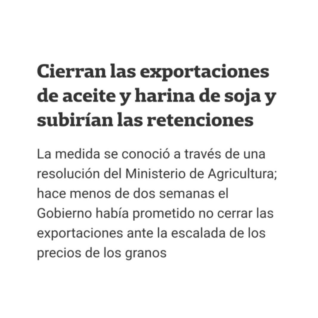 PatoBullrich's tweet photo. El Ejecutivo exprime al campo con una nueva suba de retenciones. Ahora sí queda claro que la autorización del crédito con el FMI no produce aumento de impuestos, ¡porque aún no existe! Los aumenta #ElPeorGobiernoDeLaHistoria. ¡Vamos a luchar en todos los frentes! ¡No al impuesto! https://t.co/7ccKh0HsxU