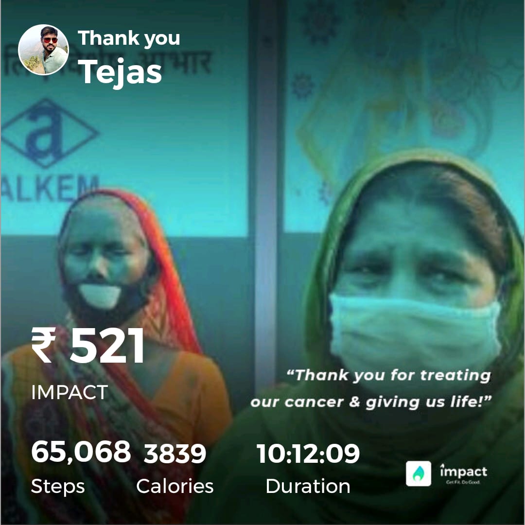 tejasmishra1997's tweet photo. I donated my steps for prevention &amp; treatment of #Cancer. Thanks 2 #Alkemfoundation for matching my steps with money.
#ImpactApp tracks our steps &amp; converts them into #MONEY for #Charity.
Together we all can make a difference.✅
#tejasmishra1997
@TheOfficialSBI
@RBI
@rblbank
@WWE https://t.co/WPxVbI1MjG
