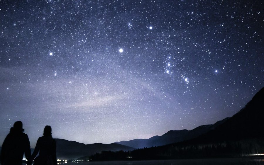 ночные обложки для одноклассников. человек под звездным небом. турист на фоне ночного неба. Will be stars. Will be stars.