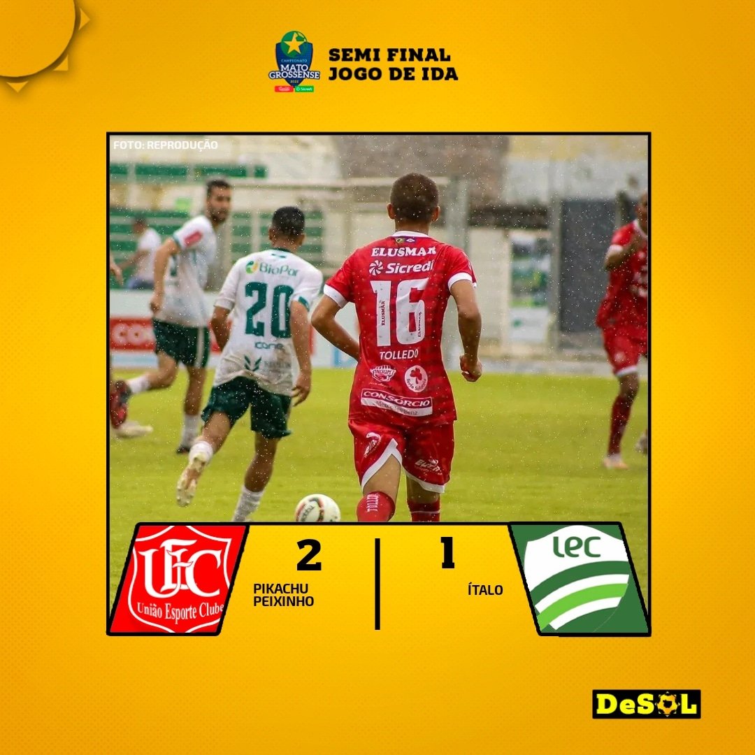 DeSolmt's tweet photo. COLORADO NA FRENTE!!!
Em jogo realizado no Luthero Lopes, o União conseguiu sair com uma pequena vantagem na semi final.
O próximo jogo será realizado no passo das emas, em Lucas do Rio Verde.
Vale vaga na final!!!
#desolmt #resultado #uniaoec https://t.co/zxVixlRbWj