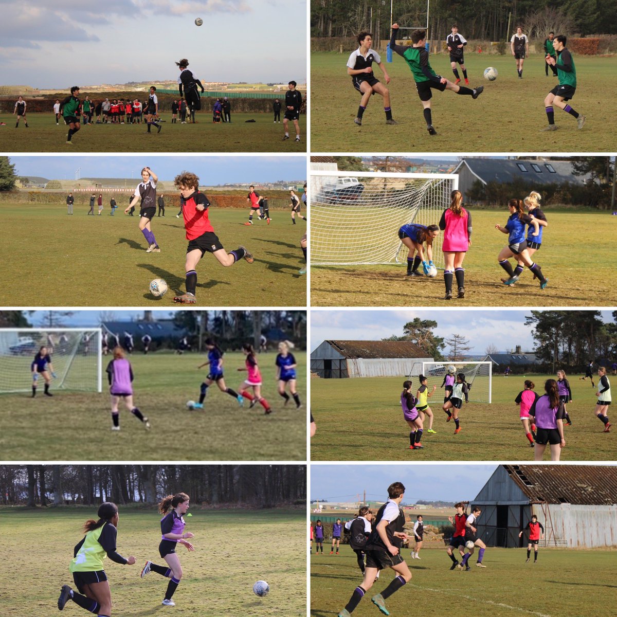 gordonstoun's tweet photo. Some photos by the ubiquitous Jenny M from today’s interhouse football - with shots of games between Round Square and Duffus, Duffus and Bruce abs Plewlands playing both Windmill and Hopeman. It was a brilliant afternoon! #interhousefootball #interhousesports #thebeautifulgame ⚽️ https://t.co/a1YAkPDsrV