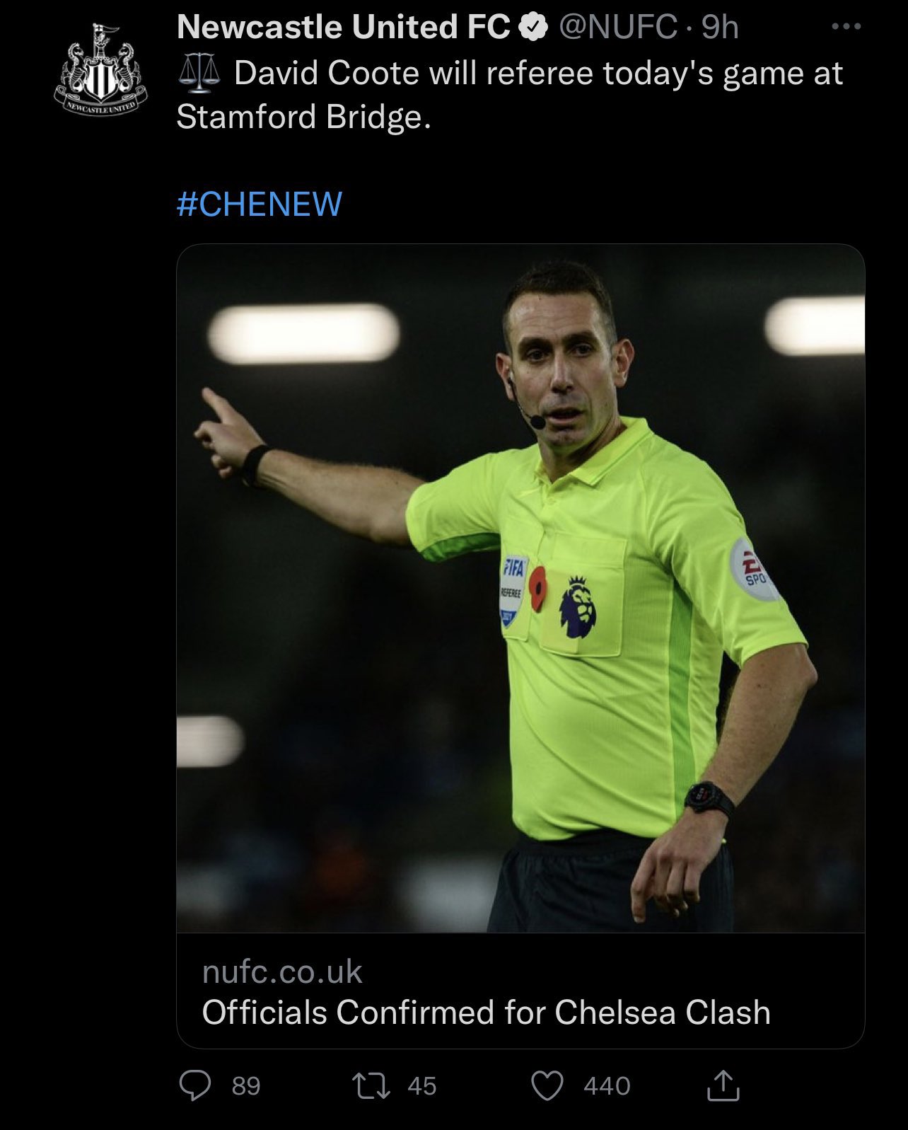 football images that precede unfortunate events on Twitter