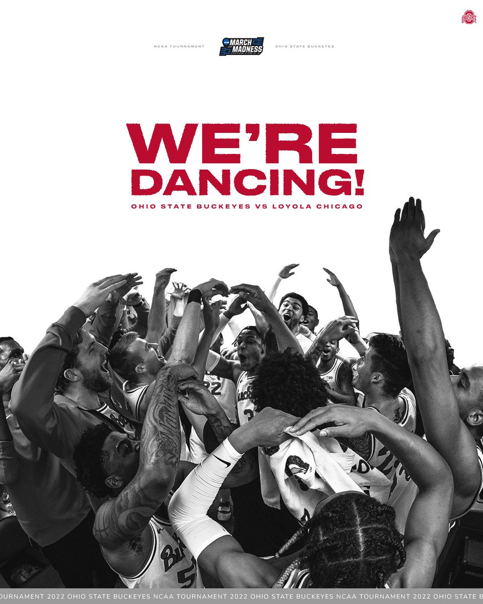 🕺 We're Dancing!! 

We take on Loyola Chicago in the first round of the NCAA Tournament as a 7 seed in Pittsburgh, PA.

#Team123 #GoBucks