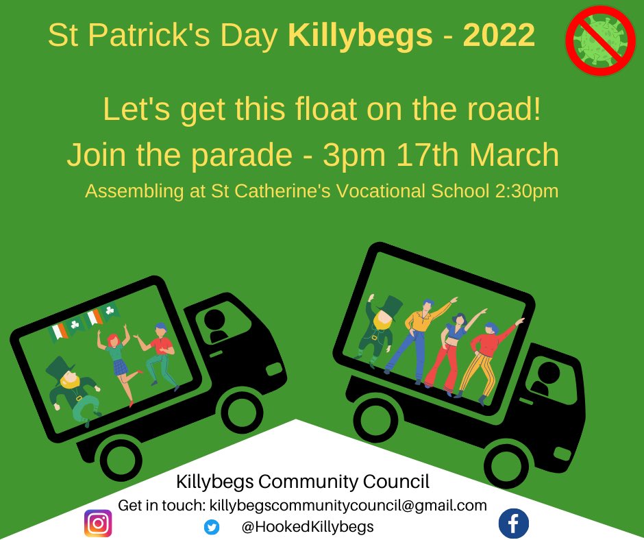 Does the thought of being in a parade float your boat? Well this is your chance to enter a parade with a float or even a boat! Join us on March 17th, all floats to assemble by 2:30pm. Please email to let us know if you can make it!