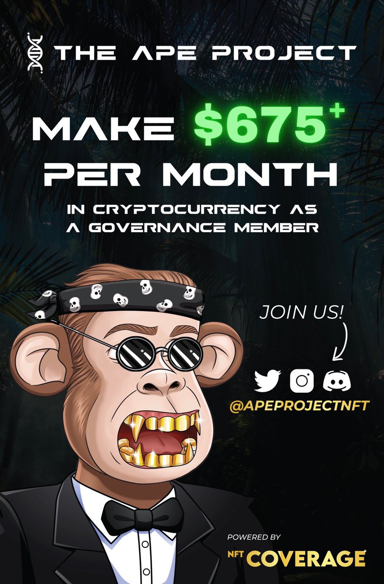 fary_gg's tweet photo. @nft_lovely @HAPEsocial You seriously want to check out @apeprojectnft brother… A project build for the long term, real life utility and most importantly established for the COMMUNITY TO WIN FIRST 🙌🏽

P.s As a governance member YOU and your fellow apes decide the future moves of the project 🦍 https://t.co/8M2pWDRJPm
