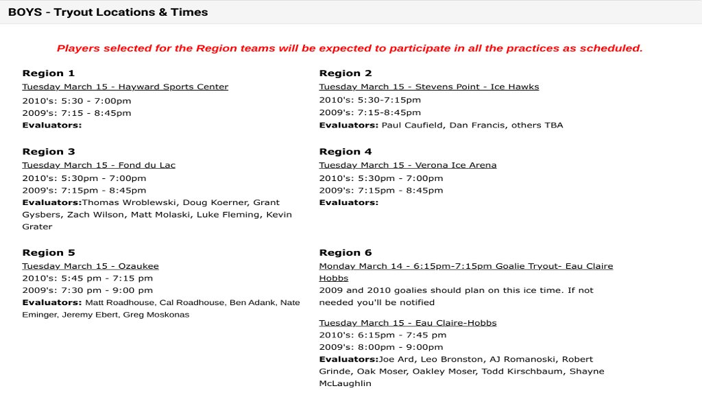 Tryouts this week for the upcoming Wisconsin #KohlmanCup 
kohlmancup.com 🏒