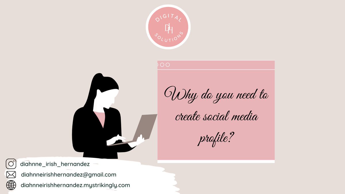 DiahnneIrish's tweet photo. Social media profiles show your target🎯 audience that you are credible. It serves as a portfolio where they can also find your 📞ℹ️. 

Check my work at the links provided!👍
@diahnneirishhernandez.mystrikingly.com
@diahnneirishhernandez@gmail.com

#intagram
#twitter
#facebook https://t.co/6w8FKk1wWB