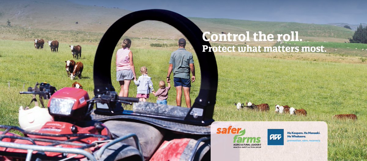 SaferFarms's tweet photo. Control the Roll is a sector-wide initiative in conjunction with ACC, WorkSafe and Safer Farms to reinforce the value of crush protection devices (CPDs) on quad bikes. 
Check it out: https://t.co/g8UFeXDWWa https://t.co/MQd4oFKCs1