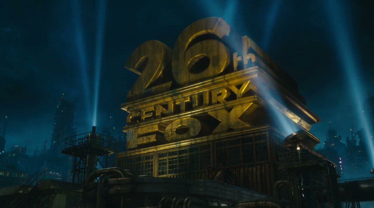 Simi_RC's tweet photo. Pretty cool how the movie transitioned and aged the logo "26th CENTURY FOX",which is a future representation set in the year 2563! I think this is going to be by far the biggest gap in the conceivability of future transformations depicted in movies in its dystopian city #BCM325 https://t.co/gIg6FMpPb2
