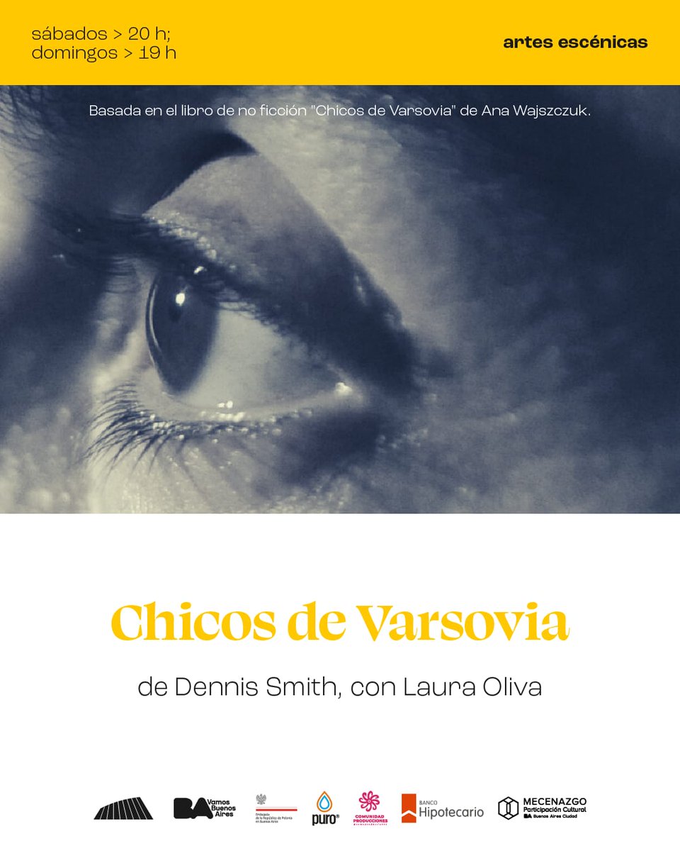 HugoTrusso's tweet photo. #ChicosDeVarsovia
@elSanMartinCTBA
Cultural San Martín (Sarmiento 1551, CABA)
Recomendado por @madametorrejon https://t.co/DlzrSDQ4M0