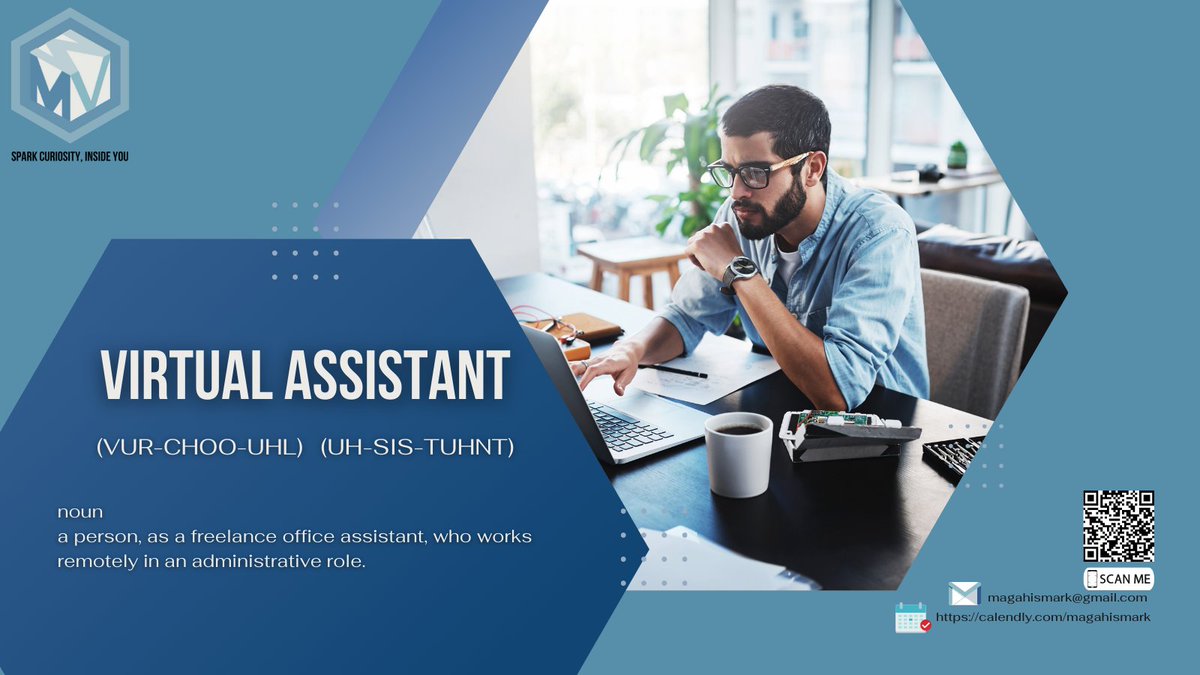 mark_magahis's tweet image. A virtual assistant💼 is a self-employed individual who works from a remote location🏢, typically a home office, to provide administrative support to clients. 

Book a Call now!
calendly.com/event_types/us…
magahismark@gmail.com

#onlinefilipinoworker
#virtualassistant
#virtualworker