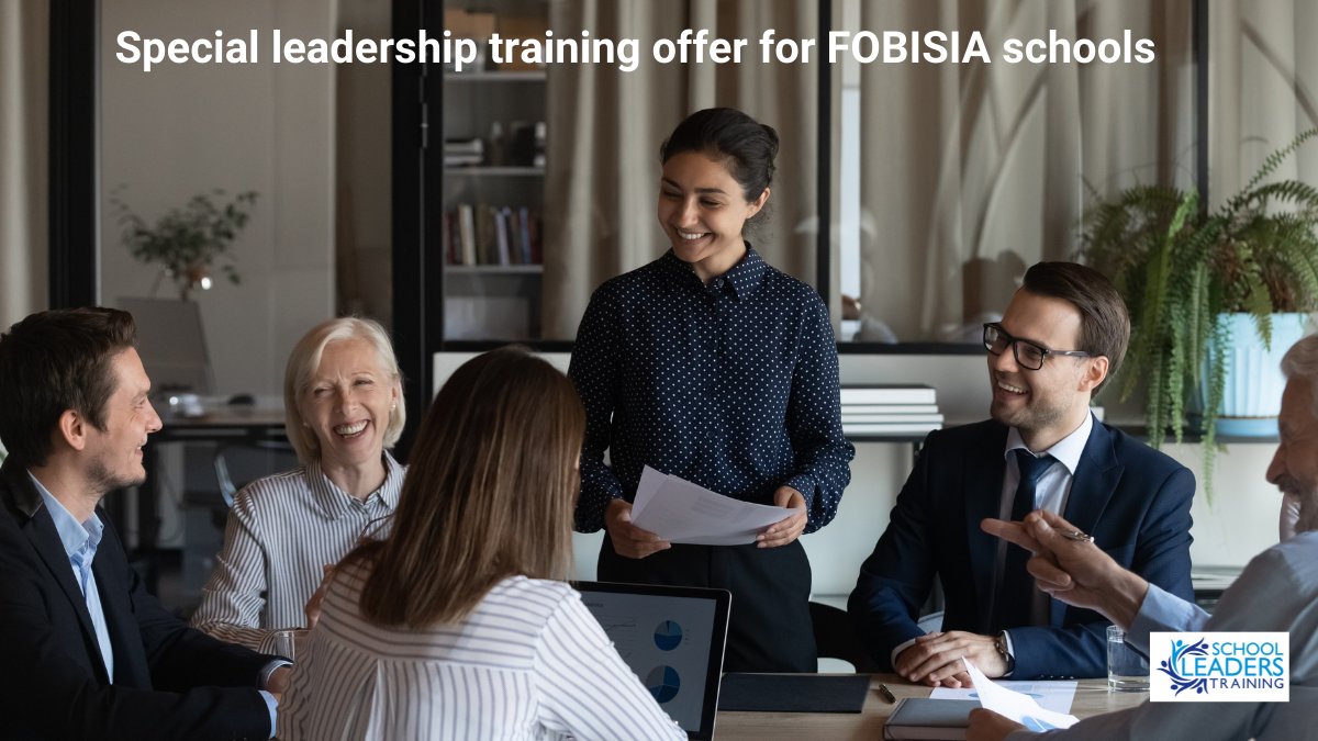 FOBISIA1's tweet photo. FOBISIA Affiliate, School Leaders Training offers 90-minute Leadership Skills Booster Courses. Special training offers available for FOBISIA Member Schools! Details: https://t.co/vdnVPYgA5Q

@schoolleaderstr https://t.co/oIdBkceL1Y
