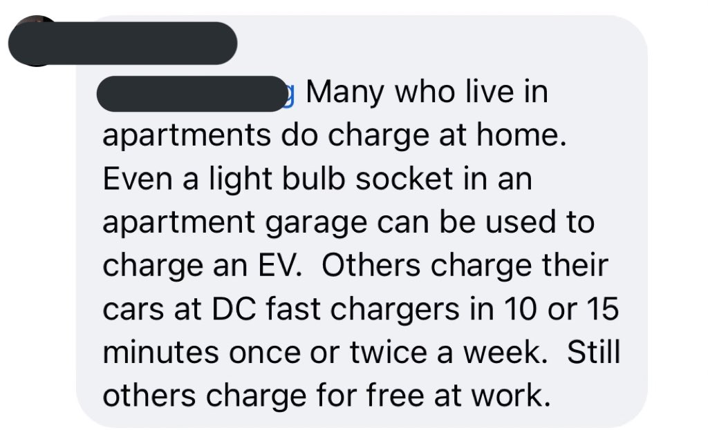 TiffanyPhoto1's tweet photo. Those #IncelsForElon sure are pumping hard ...
Owned a Model 3 for 5 years and recommends using a “light bulb socket in an apartment garage” if you live in an apartment 😱
#FirstToMarket = #TeslaConsumerIssues #Tesla https://t.co/CQiwOHPP7c