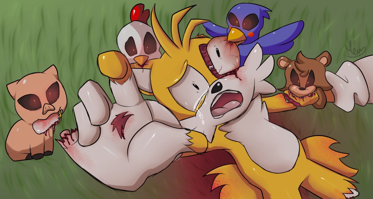 MewterM's tweet photo. -GORE WARNING-
Now that @2015Lucsan showed it, I can upload it here 
One of the fan arts that i made for his fangame-
The context is here:
https://t.co/CXmuOCKW1g https://t.co/TIoBwf3Wuo