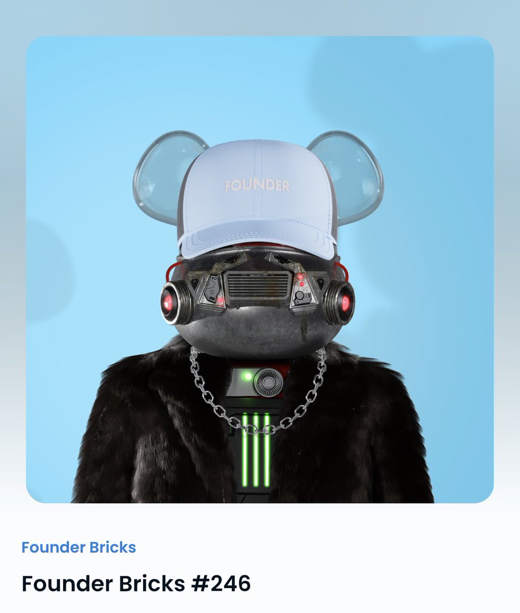 emilyzying's tweet photo. Got my first NFT from @FounderBricks 👾 Super excited! https://t.co/RjhUpeg5Vo