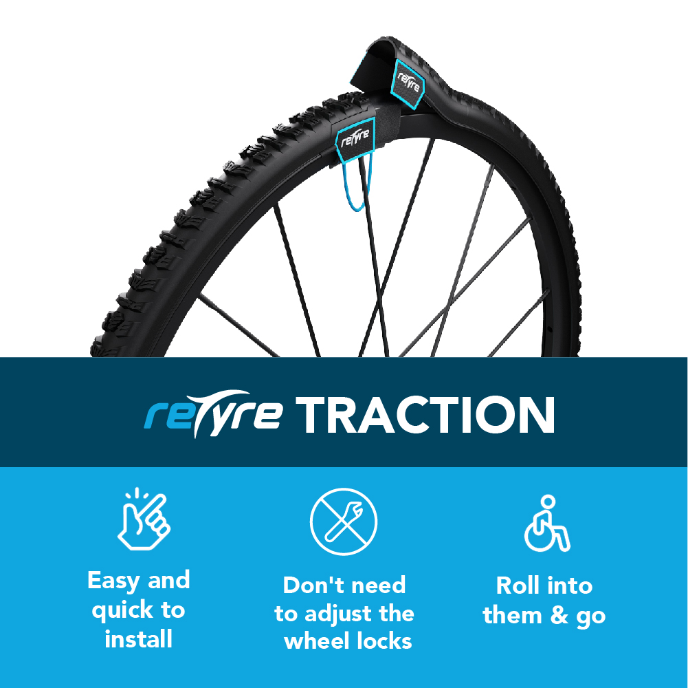 triumphmobility's tweet photo. The reTyre Traction uses Velcro attachments to fit over wheelchair tires like a second skin, and works with your brakes without adjusting them. They are easily removed at your destination.
https://t.co/xpOTMFe7H4
#retyre #active #mobility #wheelchair #TriumphMobility #panthera https://t.co/JOrlGnFeYu