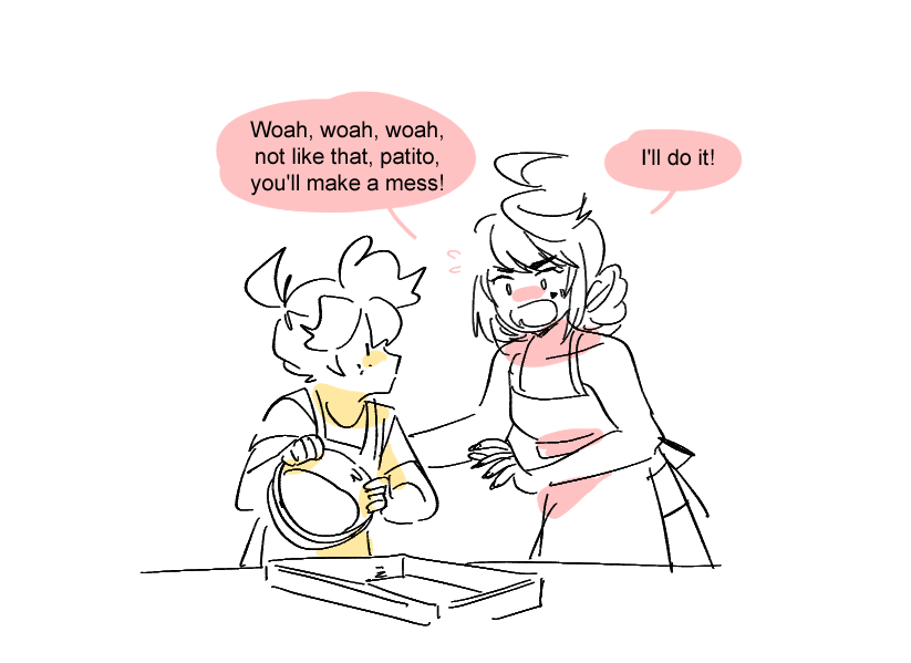 maika teaches len how to bake 