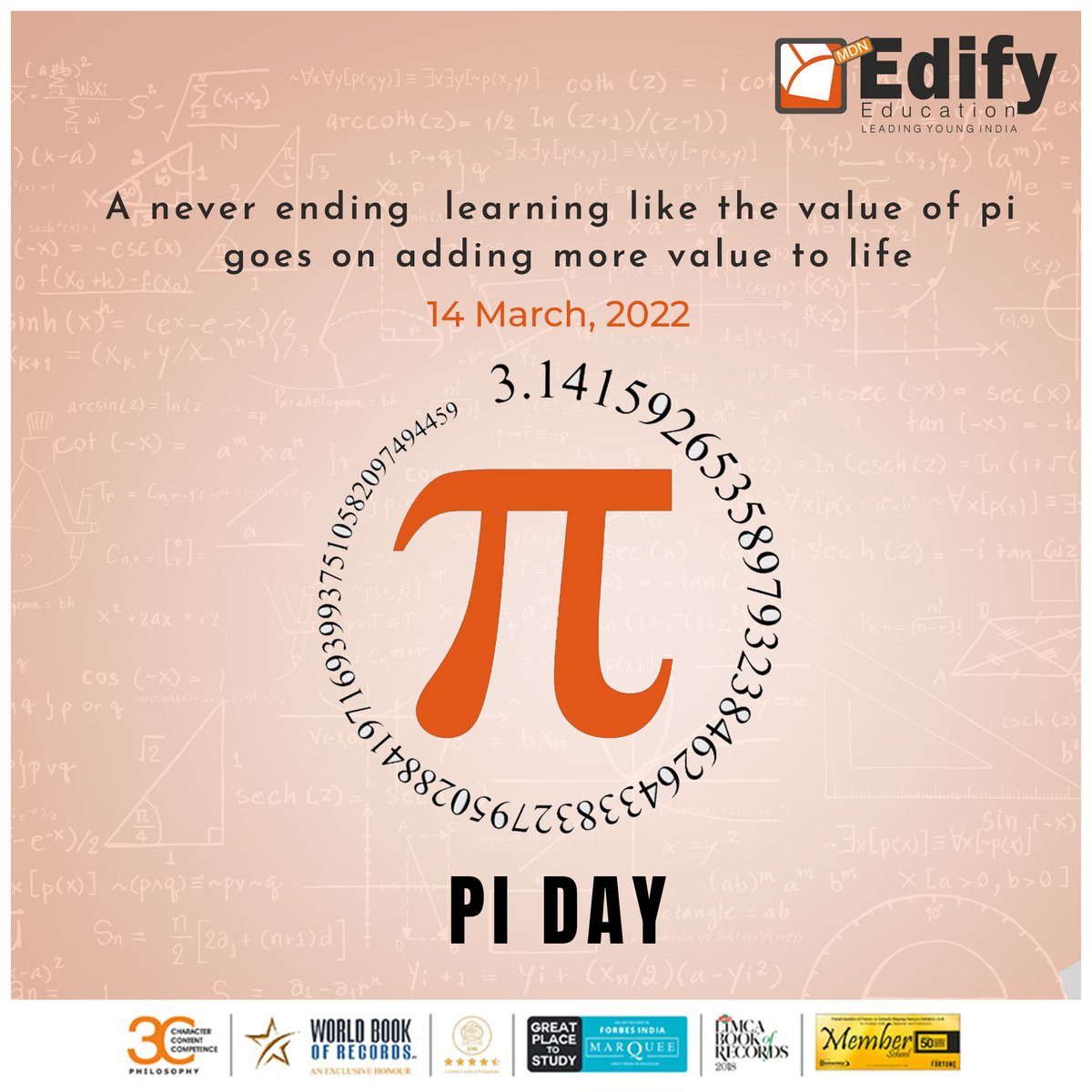 mdnedify's tweet image. An unending learning like the value of Pi goes on adding more value to life
#PiDay #Pi #Learning #edifyeducation #edifyschool