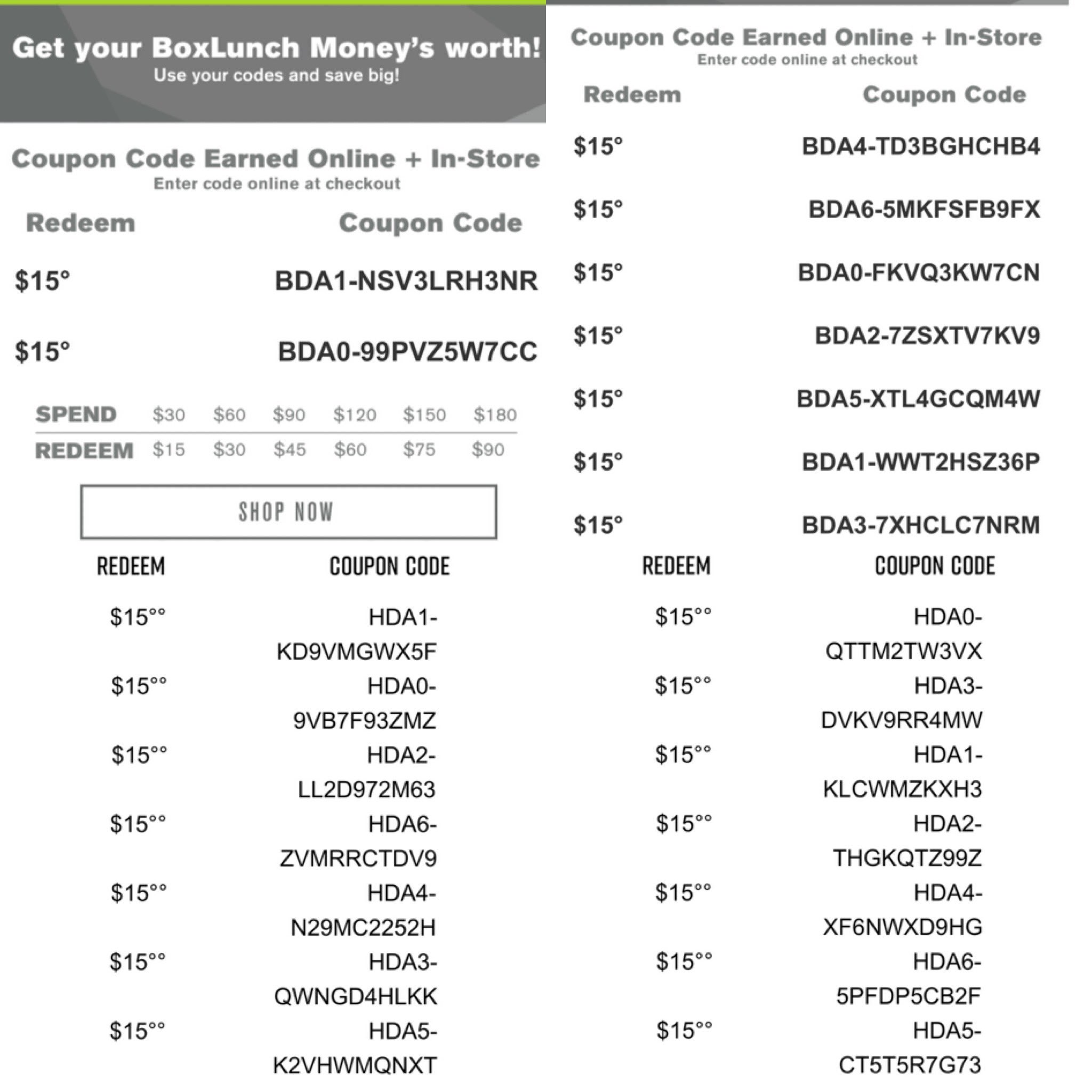 DisTrackers on Twitter "Here are some BoxLunch Money and Hot Cash