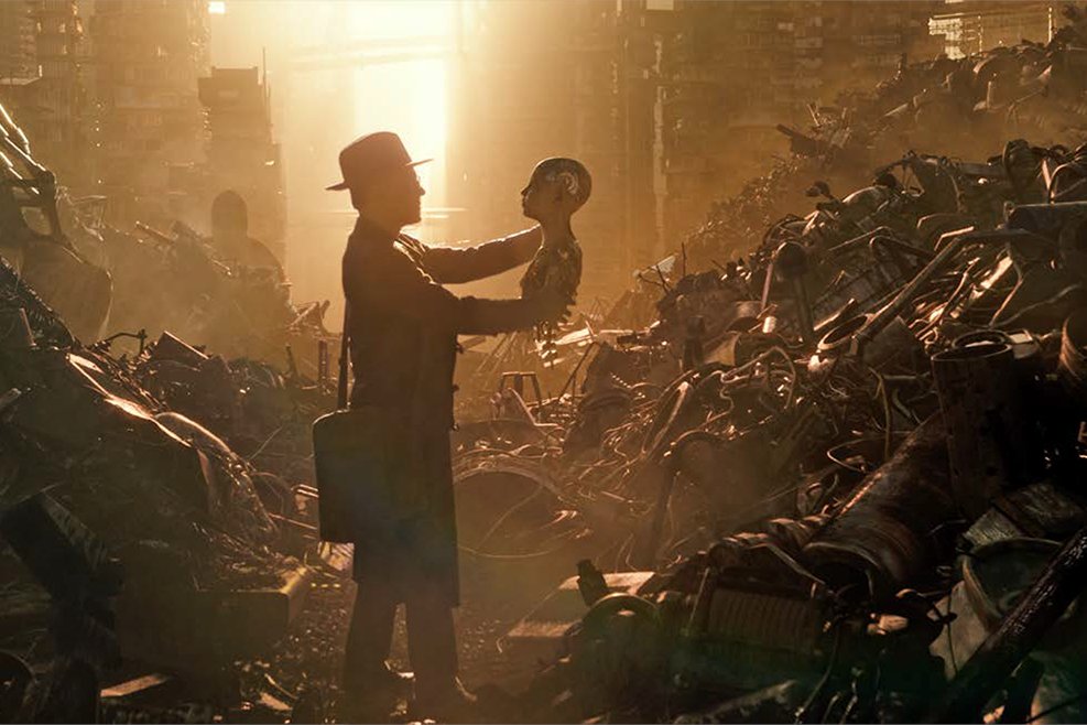 Simi_RC's tweet photo. Pretty cool how the movie transitioned and aged the logo "26th CENTURY FOX",which is a future representation set in the year 2563! I think this is going to be by far the biggest gap in the conceivability of future transformations depicted in movies in its dystopian city #BCM325 https://t.co/gIg6FMpPb2